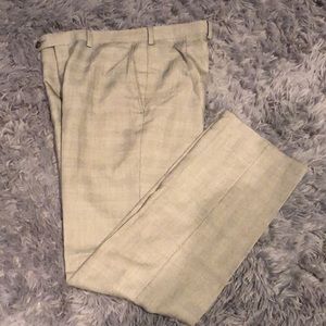 Ralph Lauren Gray 20 R Houndstooth Plain front dress Pants Boys 18 Regular EUC
